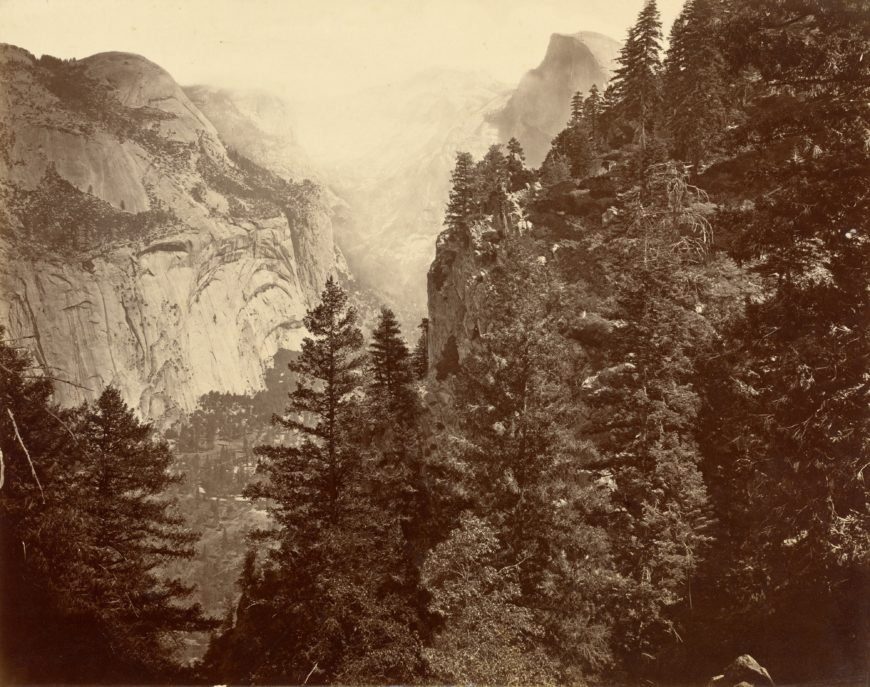 Eadweard Muybridge, Tenaya Canyon from Union Point, Valley of the Yosemite, 1872, albumen print, 43 x 53.8 cm (National Gallery of Art)