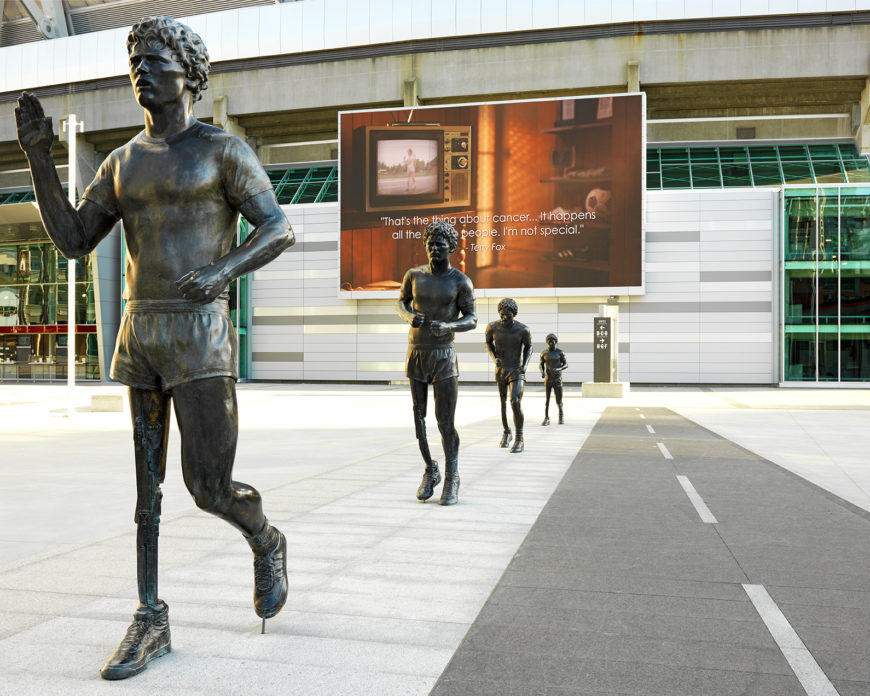 Douglas Coupland, Terry Fox Memorial, 2011. Bronze and mixed media, dimensions variable. Vancouver, BC, Canada