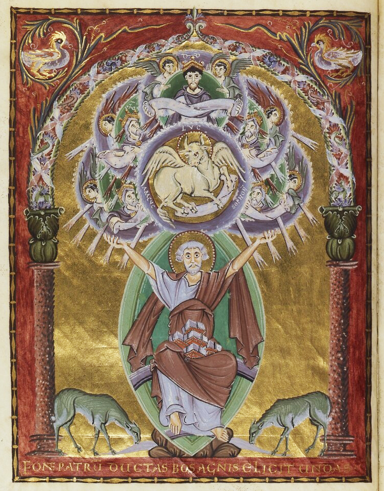 St. Luke, Gospels of Otto III, c. 1000, ink, gold, paint, parchment, 33.4 x 24.2 cm (Bayerische Stattsbibliothek, Munich, Clm.4453)