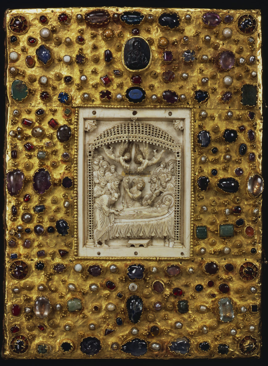 Front cover of the Gospels of Otto III, c. 1000, each page 33.4 x 24.2 cm, ink, gold, paint, parchment (Bayerische Staatsbibliothek, Munich)