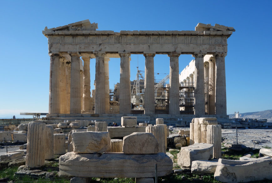 Iktinos and Kallikrates, The Parthenon, Athens, 447 – 432 B.C.E. (photo: Steven Zucker, CC BY-NC-SA 2.0)
