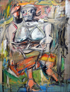 Willem de Kooning, Woman I, 1950–52, oil on canvas, 192.7 x 147.3 cm (The Museum of Modern Art, New York; photo: Steven Zucker, CC BY-NC-SA 2.0) © The Willem de Kooning Foundation