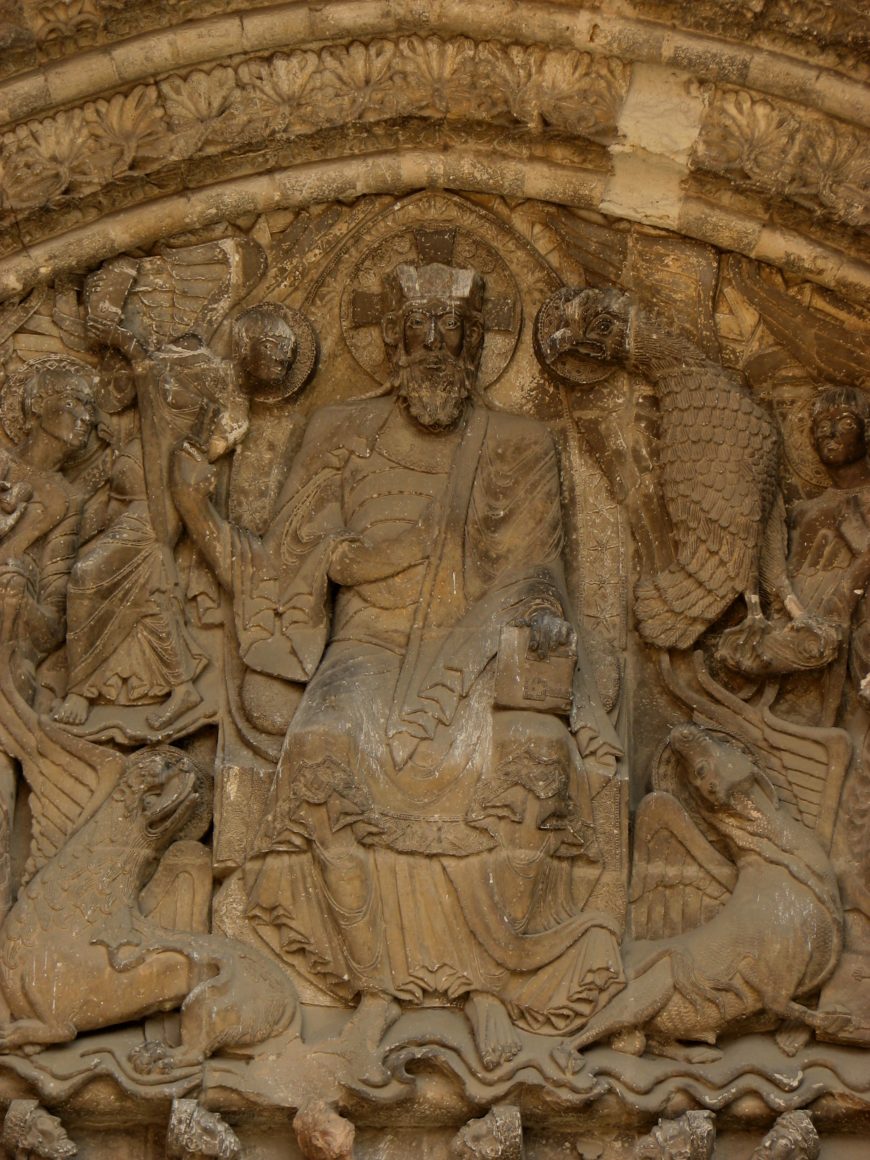 Christ enthroned, Tympanum, south portal, Saint-Pierre, Moissac, c. 1115–30 (photo: Nick Thompson, CC BY-NC 2.0)