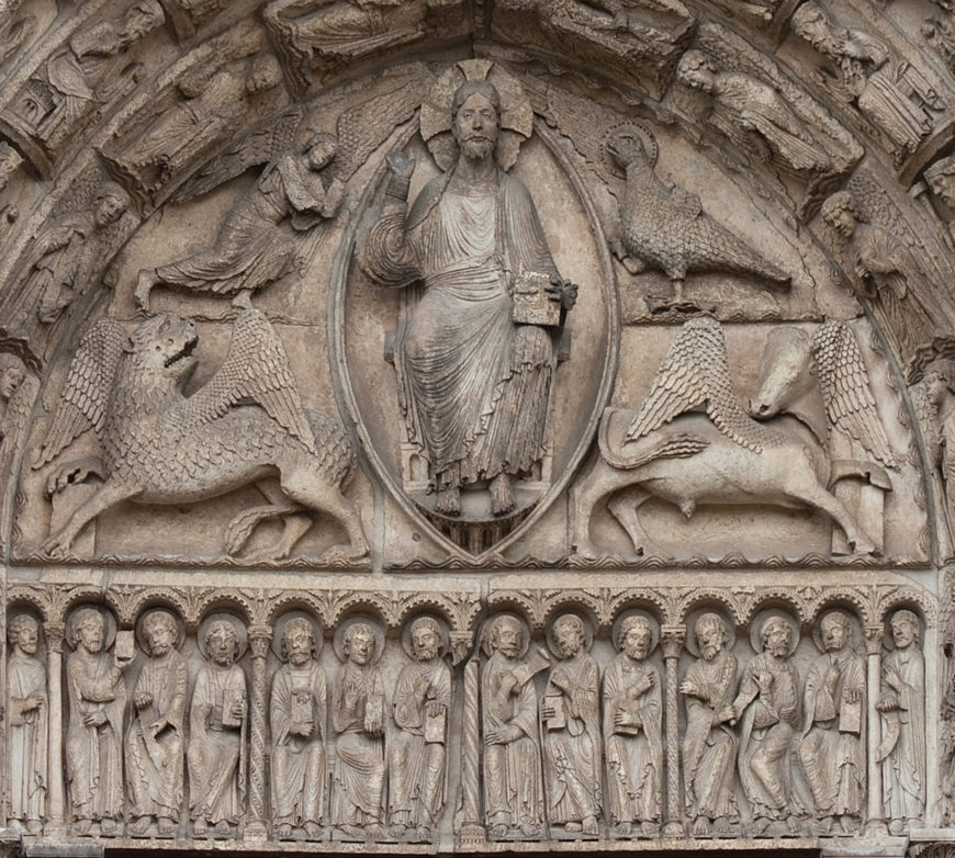 Tympanum, Chartres Cathedral Tympanum, Chartres Cathedral, c. 1144–55 (photo: Guillaume Piolle, CC BY 3.0)