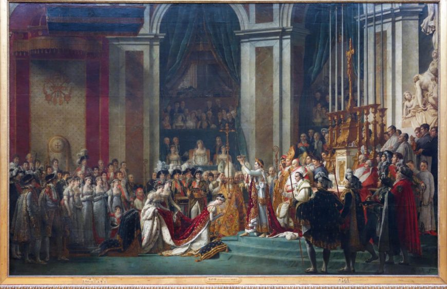 Jacques-Louis David, The Coronation of Napoleon, 1805–07, oil on canvas, 621 x 979 cm (Musée du Louvre, Paris; photo: Steven Zucker, CC BY-NC-SA 2.0)