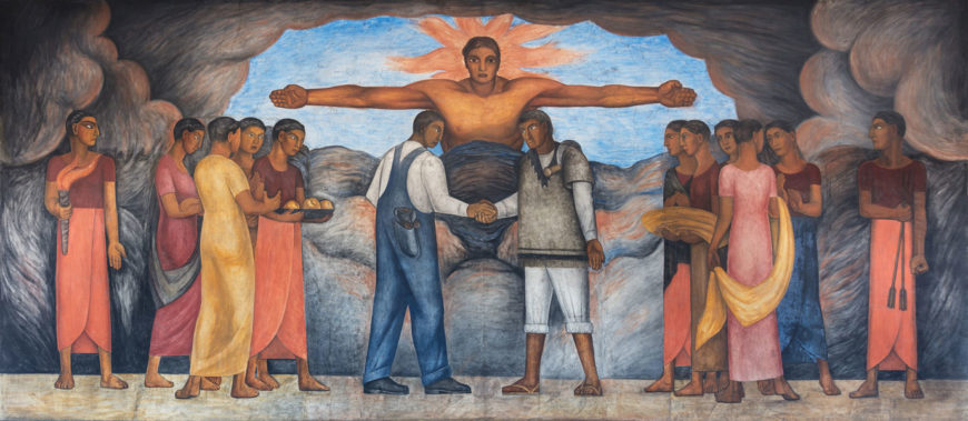 Diego Rivera, Fraternity, third floor, Court of Labor, mural in the Secretaría de Educación Pública, Mexico City