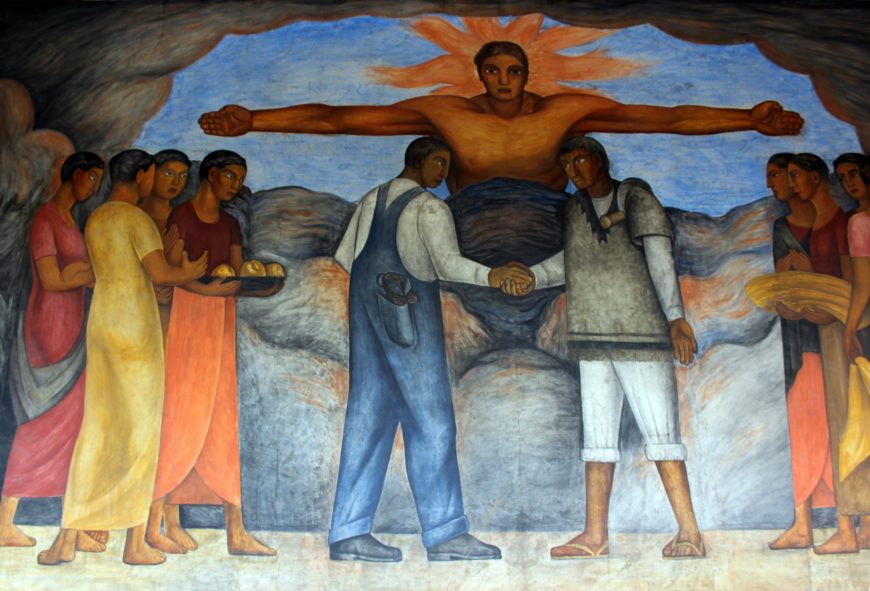 Diego Rivera, Fraternity, third floor, Court of Labor, mural in the Secretaría de Educación Pública, Mexico City (photo: Megan Flattley)