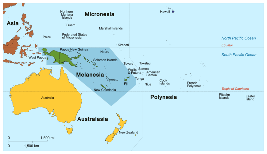 Map showing Melanesia (source: Tintazul, CC BY-SA 3.0)
