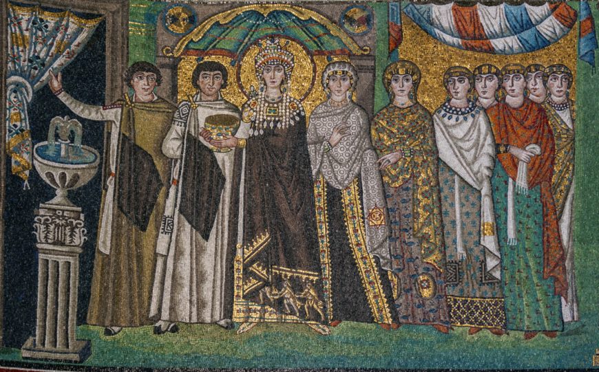 Theodora mosaic, San Vitale, consecrated 547, Ravenna, Italy (photo: Steven Zucker, CC: BY-NC-SA 2.0)