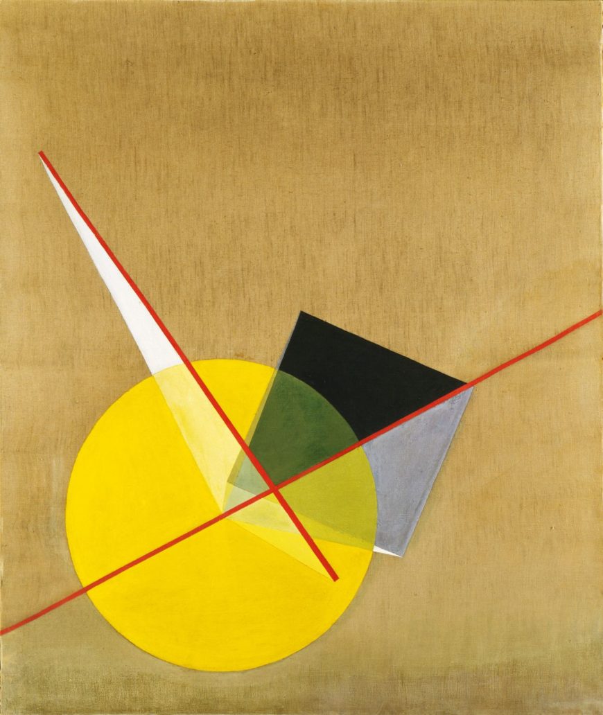 László Moholy-Nagy, Yellow Circle, 1921, oil on canvas, 135 x 114.3 cm (The Museum of Modern Art)