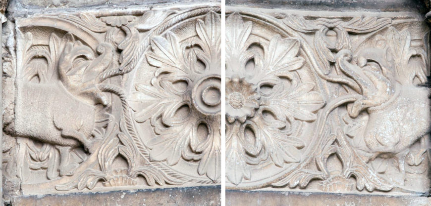 Rosettes on the lintel, south portal, Saint-Pierre, Moissac, c. 1115–30