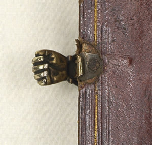 Book clasp in shape of hand, 18th century (?) (source: Daniel Crouch Rare Books)