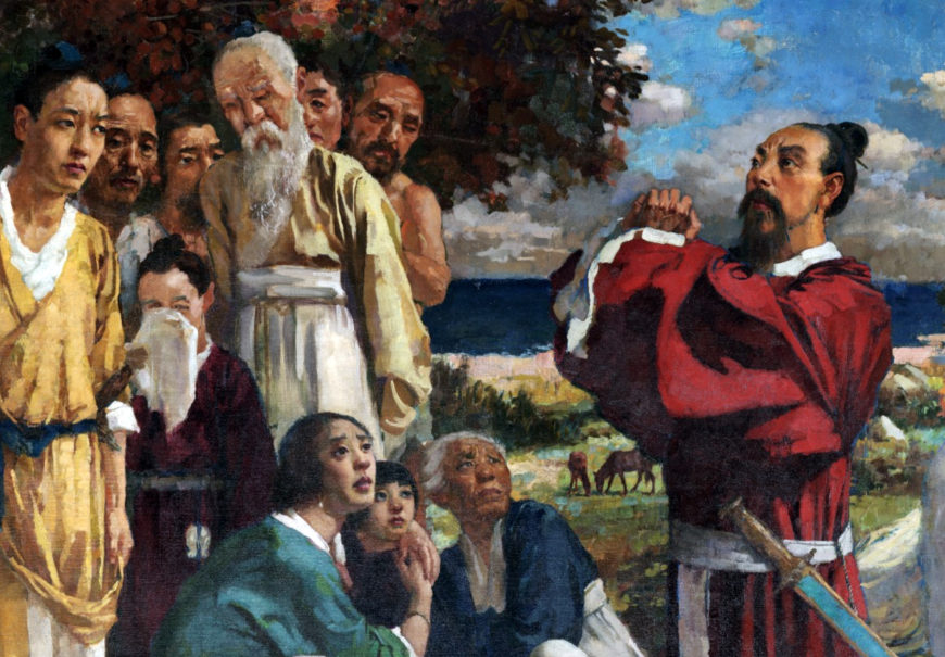 Xu Beihong, Tian Heng and His Five Hundred Followers, 1928–30, oil on canvas, 197 x 349 cm (CAA Art Museum, Beijing)