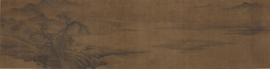Wang Hong, Eight Views of the Xiao and Xiang Rivers, Southern Song Dynasty, c. 1150, pair of handscrolls, ink and light colors on silk, each section: approximately 23.6 x 87.5 cm (Princeton University Art Museum)