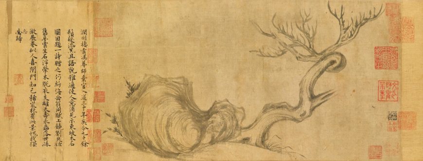 Su Shi, Wood and Rock, 1037–1101, Song dynasty, handscroll, ink on paper, 26.3 x 50 cm