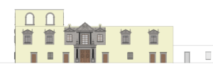 Hypothetical reconstruction of the Casa del Dean, 16th century, Puebla, Mexico (developed by Juan Luis Burke)