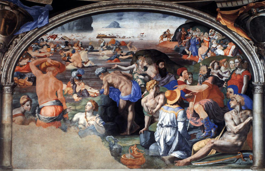 Agnolo Bronzino, "Crossing of the Red Sea," frescoes in the Cappella di Eleonora, 1540–45,  in the Palazzo Vecchio, Florence
