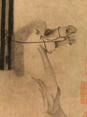 Attributed to Han Gan, Night-Shining White, handscroll, ink and color on paper. 30.8 x 33.5 cm. Metropolitan Museum of Art, New York.