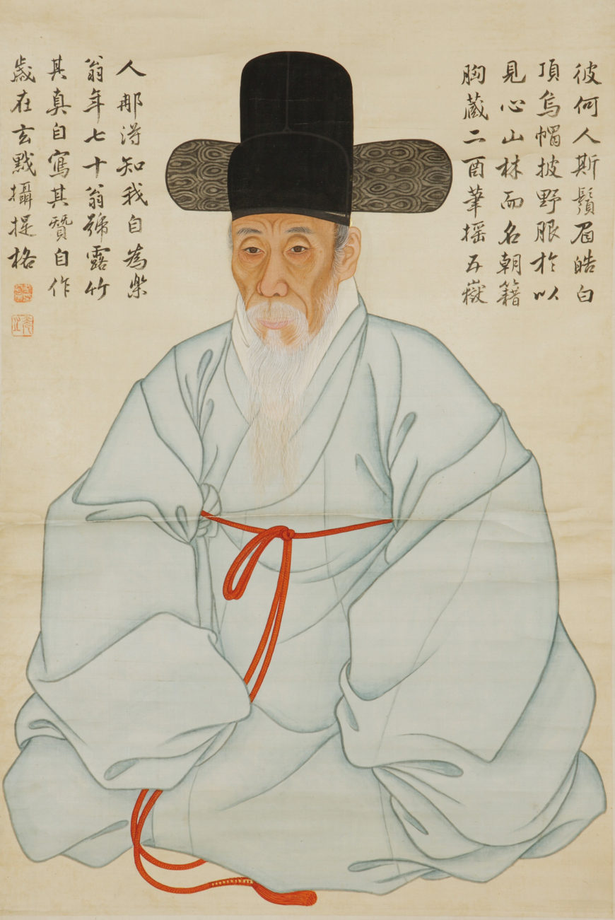 Kang Sehwang, Self-Portrait, 1782, ink and color on silk, 51 x 88 cm (National Museum of Korea)