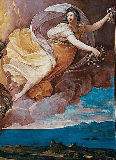 Aurora (detail),Guido Reni, Aurora, 1613–14, ceiling fresco (Casino dell’Aurora, Rome)