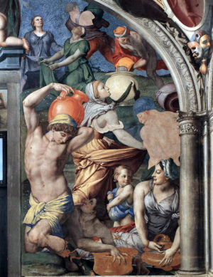 "Gathering of Manna," Agnolo Bronzino, frescoes in the Cappella di Eleonora, 1540–45,  in the Palazzo Vecchio, Florence