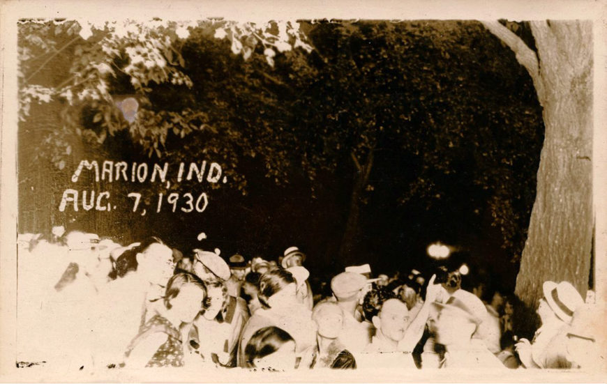 Ken Gonzales-Day, Lynching of Thomas Shipp and Abraham S. Smith, Marion, IN. 1930, Erased Lynchings Set III, 2006-2019. Archival inkjet print on rag paper mounted on cardstock. 4.5 x 6 in. 