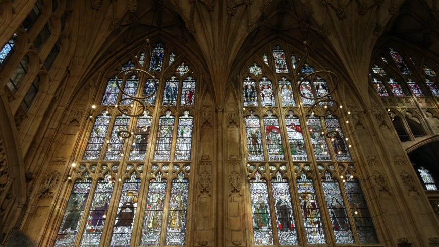 Gothic windows at Gloucester Cathedral, Gloucester, England, begun 1089 (photo: Steven Zucker, CC BY-NC-SA 2.0)