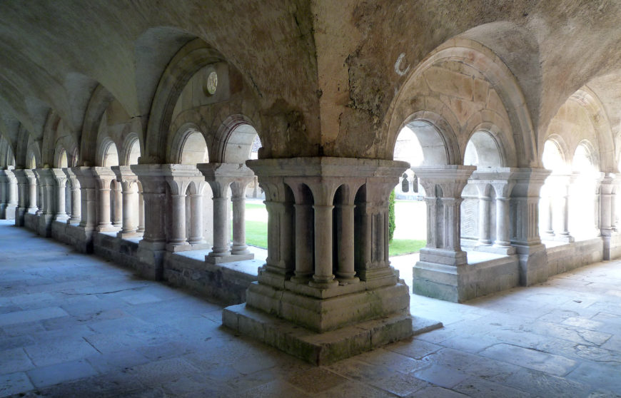 Cloister, Fontenay Abbey, 12th century (photo: Steven Zucker, CC BY-NC-SA 2.0)
