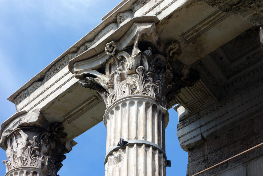 View of the capitals of the Temple of Mars Ultor, Forum Augusti, c. 2 B.C.E. (photo: Steven Zucker, CC BY-NC-SA 2.0)
