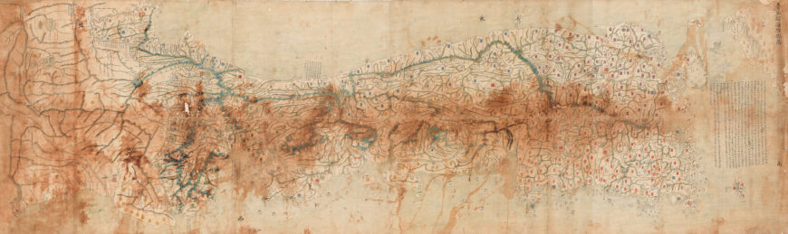 Cheonggu Gwanhaebang Chongdo (“Map for National Defense of Korea”), 18th century (Joseon Dynasty), 285 x 86.3 cm, Treasure 1582 (National Museum of Korea)
