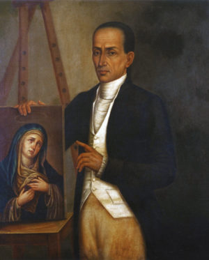 Ramón Atiles, 19th-century copy of José Campeche's Self-Portrait, oil on canvas, 122.5cm x 102.5 cm (Carmen Ana C. de Unanue Collection)