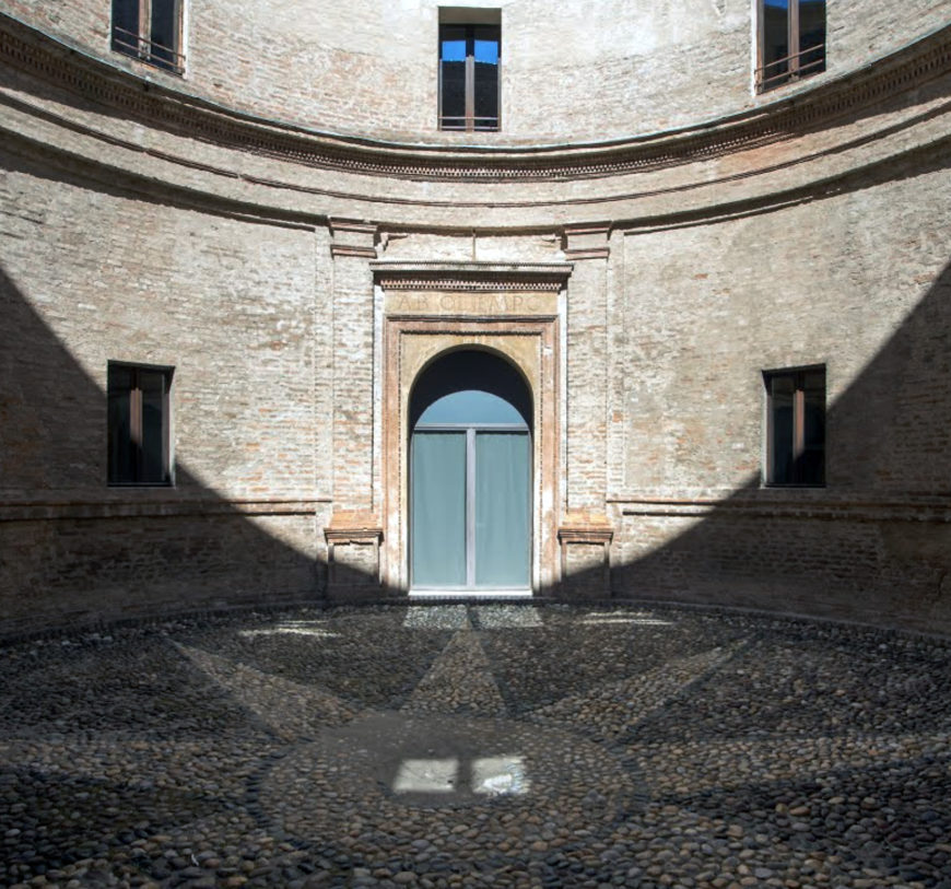 Circular courtyard inside Andrea Mantegna's house, Mantua