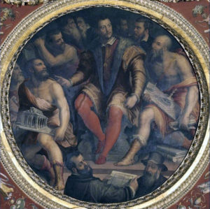 Giorgio Vasari, Cosimo I with his Architects, Engineers and Sculptors, Florence, 1555–63 fresco, Palazzo Vecchio, Sala di Cosimo I 
