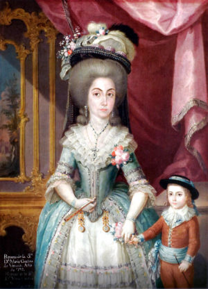 José Campeche, Maria Catalina Urrutia, 1792, oil on wood (Museo de Arte de Ponce, Puerto Rico)