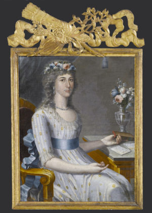 José Campeche, Doña María de los Dolores Gutiérrez del Mazo y Pérez, c. 1796, oil on canvas, 83 x 66 cm (without frame) (Brooklyn Museum)