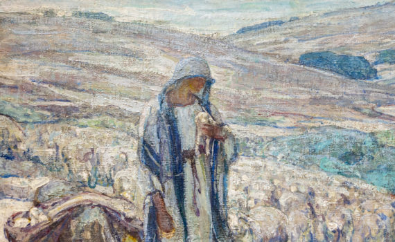 Henry Ossawa Tanner, The Good Shepherd, 1917, oil on canvas, 25-1/2 x 32 inches (Crystal Bridges Museum of American Art)