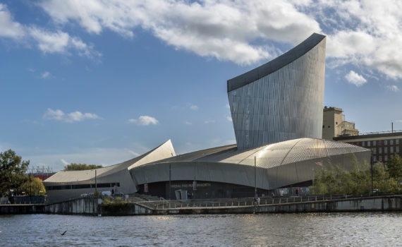 Imperial War Museum North, designed by Daniel Libeskind, 2001, Trafford Park, Manchester, UK