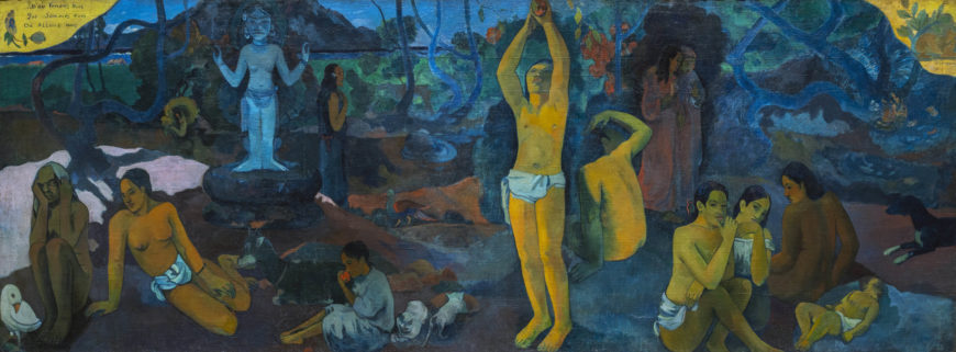 Paul Gauguin, Where do we come from? What are we? Where are we going?, 1897–98, oil on canvas, 139.1 x 374.6 cm (Museum of Fine Arts, Boston; photo: Steven Zucker, CC BY-NC-SA 2.0)