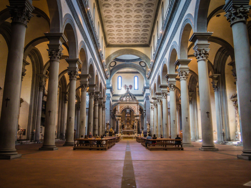 Filippo Brunelleschi, Santo Spirito, 1428–81, Florence, Italy (photo: Randy Connolly, CC BY-NC 2.0)