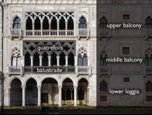Façade diagram, Ca' d'Oro, 1422–40, Venice (photo: Steven Zucker, CC BY-NC-SA 2.0)