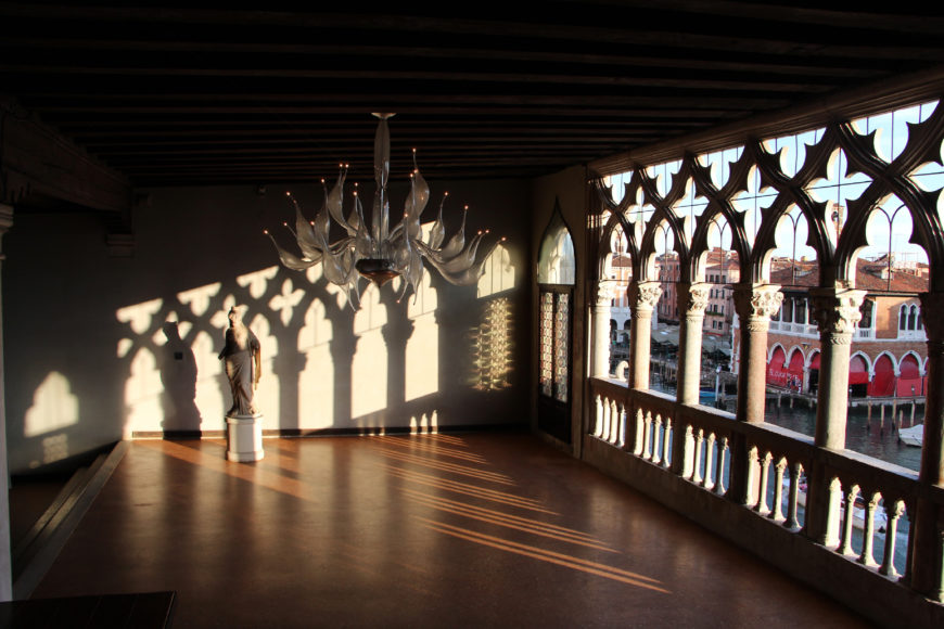 View from middle balcony, Ca' d'Oro, 1422-40, Venice (photo: Sailko, CC BY-SA 3.0)