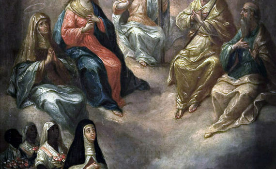 José Campeche, Exvoto de la Sagrada Familia (Exvoto of the Holy Family), late eighteenth century, oil on wood, 25.6 x 20.4 cm (San Juan, Puerto Rico, Colección Instituto de Cultura Puertorriqueña)