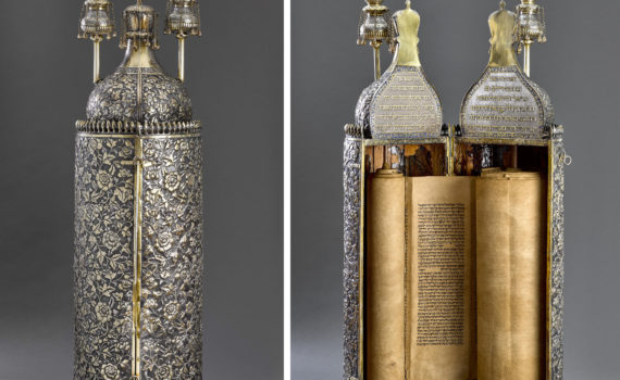 Chinese export silver, a 19th-century Torah case