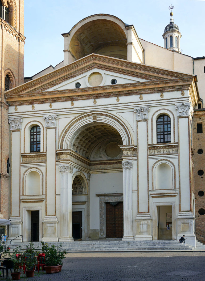 Leon Battista Alberti (design), Basilica of Sant’Andrea, 1472–90, Mantua (Italy) (photo: Lauren Kilroy-Ewbank, CC: BY-NC-SA 2.0).