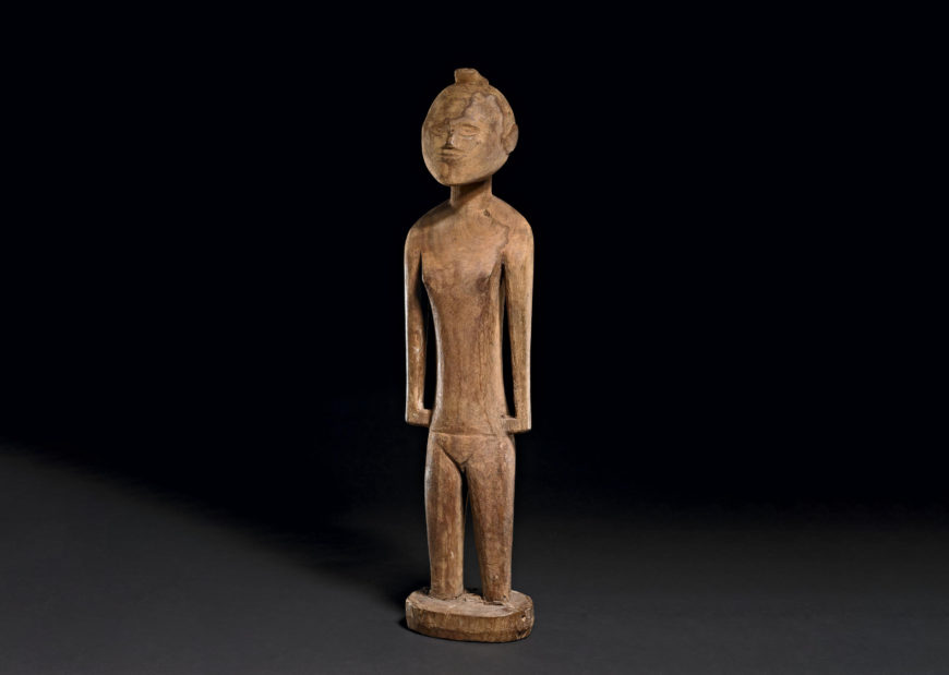 Figure, Nukuoro, Caroline Islands, Micronesia, wood, 54.5 cm high (© Trustees of the British Museum)