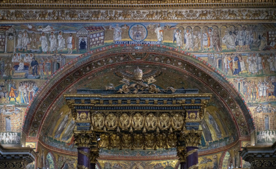 Triumphal Arch mosaic, 5th century, Basilica of Santa Maria Maggiore, c. 432–1743, Rome (photo: Steven Zucker, CC BY-NC-SA 2.0)
