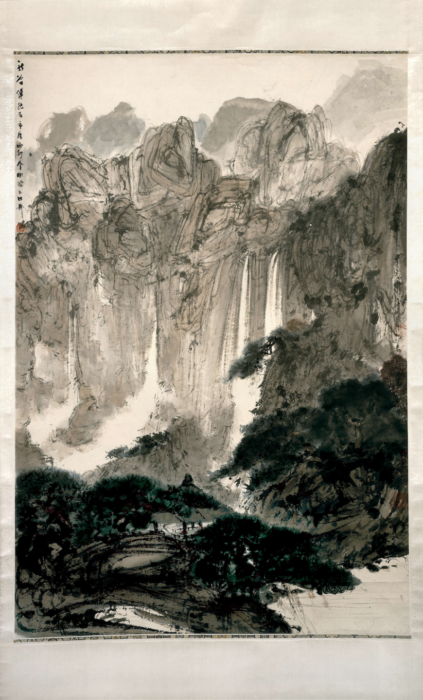 Fu Baoshi, Diamond Cliffs, 1939–46?, Jingangpo, painting, hanging scroll, 117 x 79 cm, Chongqing, China (© Trustees of the British Museum)