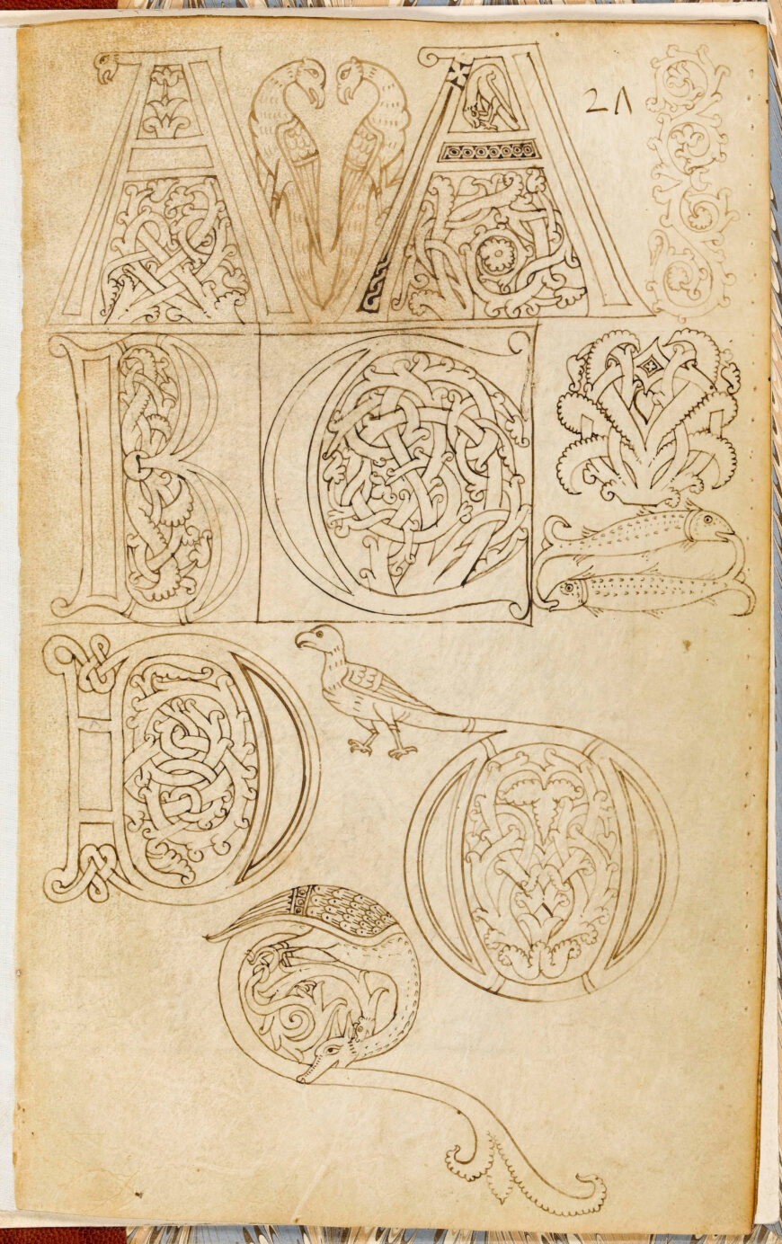 Model book (probably made in Florence), c. 1150–75 (Fitzwilliam Museum, Cambridge, MS 83–1972, folio 1 recto)