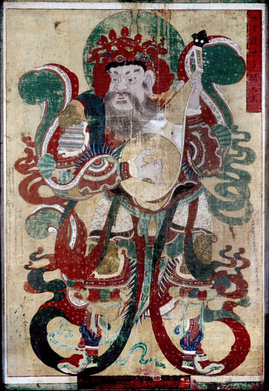 Dhratarastra, Guardian King of the East, late 18th–early 19th century (Choson/Joseon dynasty), painting on hemp cloth, 207 x 301 cm, probably from Taegu, Kyongsang province, Korea (© The Trustees of the British Museum)
