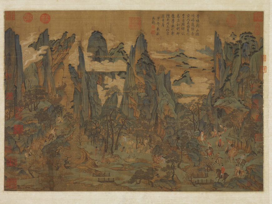 Emperor Minghuang’s Journey to Shu, c. 618–907 C.E. (Tang dynasty), hanging scroll, 247 x 92.6 cm (National Palace Museum, Taipei)